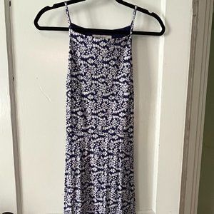 LOFT dress NWT size M blue and white